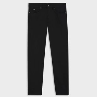 HUGO BOSS Slim-Fit Jeans In Black Stretch Denim, Size 38W-32L
