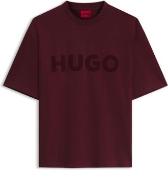 HUGO BOSS Oversized-fit cotton T-shirt with reflective logo