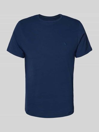 Blend T-Shirt mit geripptem Rundhalsausschnitt Modell Dinton in Marine, Gr&ouml;&szlig;e XXL