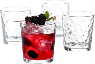 Gibson Home Great Foundations 4-Piece 13 oz. Double Old Fashioned Glass Set, Bubbles Pattern in Clear at Nordstrom