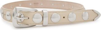 Khaite Benny Studded Leather Belt - Ivory - 36 (UK14/ L)