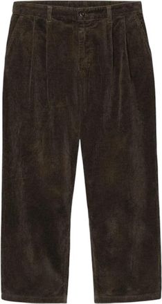 Carhartt Work in Progress Wijde corduroy broek - Tabak gespoeld - Heren - Wijde Broeken - Bruin - W32 - Katoen - Broeken
