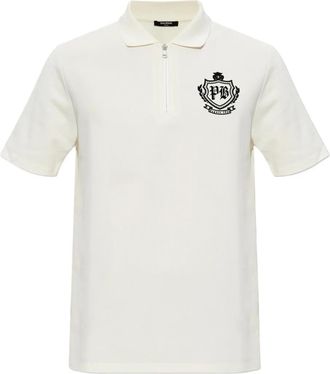 Balmain College Emblem short-sleeve polo shirt - Neutrals