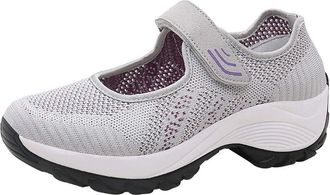 Generic Orthopaedic Womens Diabetic Shoes with Air Cushion - Casual Slip On Walking, Jogging, Running, Sports Trainers, Wide Fit, Grey, 2, 8