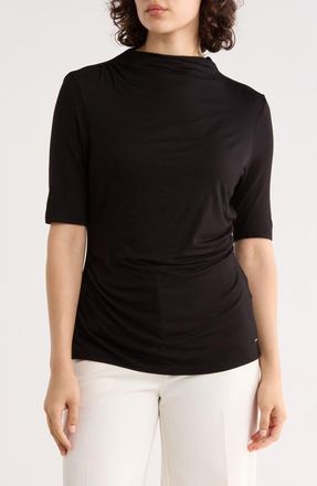DKNY Elbow Sleeve Knit Top in Black at Nordstrom Rack, Size X-Large