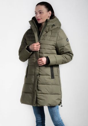 Polarino Wintermantel POLARINO, Damen, Gr. 46, gr&uuml;n (khaki), Obermaterial: 100% Polyester. Futter: 100% Polyester. Wattierung: 100% Polyester, unifarben, Ripps