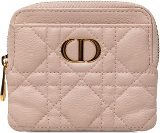 Dior Pre-owned Dior Calfskin Cannage Supple Caro Lavender Coin Pouch Ladies KPWGWNTXC1SMHFFU