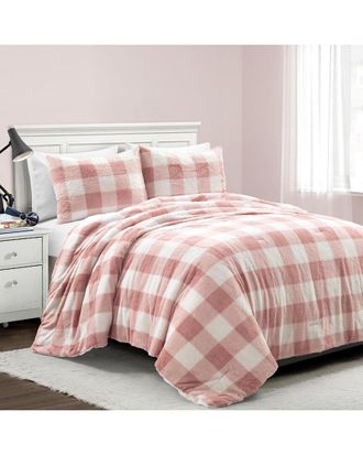 Lush D&eacute;cor Lush Decor 2Pc Plaid All-Season Back-To-Campus Comforter Set