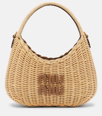 Miu Miu Wander wicker top-handle bag