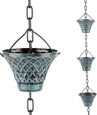 OEM Cadena De Lluvia Para Canalones - Recolector De Agua De Goteo - Decoraci&oacute;n De Jard&iacute;n - 2,8 M De Largo