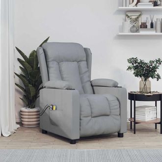 vidaXL Vidaxl - Sill&oacute;n De Masaje El&eacute;ctrico Tela Gris Claro