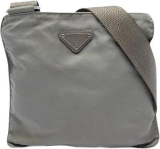 Prada Pre-owned Crossbody Bag - Dames - Vintage Schoudertas - Grijs - ONE Size - Nylon - Vintage