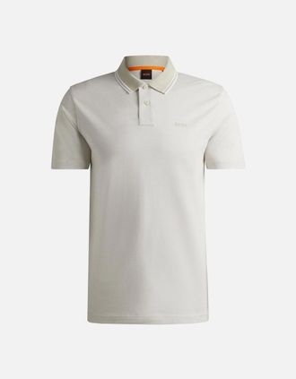 HUGO BOSS Mens Hugo Boss Mens Beige Peoxford Polo Shirt - Cream - Size: 46