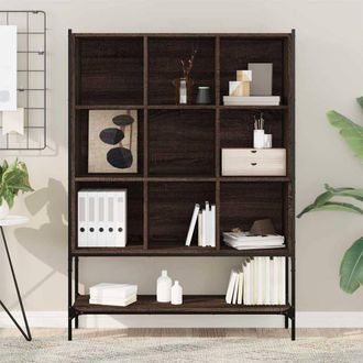 Berkfield Home Decorative Bookcase Brown Oak 102x30x141.5 cm Engineered Wood