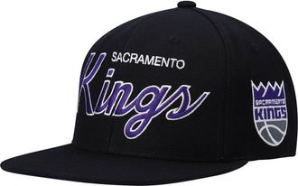 Mitchell & Ness Mens Mitchell & Ness Black Sacramento Kings Hardwood Classics Script 2.0 Snapback Hat at Nordstrom