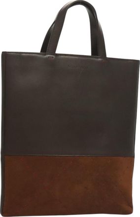 Burberry Vintage Leather Brown Leather Handbag (Pre-Owned)