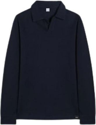 Aspesi Korte Mouw Gebreide Poloshirt - Heren - Polos - Blauw - M - Katoen - Tops