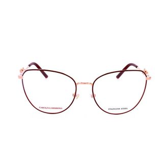 Carolina Herrera Ladies Red Rectangular Eyeglass Frames HER 0220-1