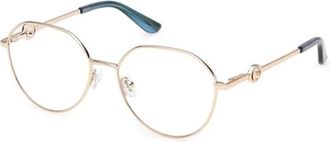 Guess Gu 50348 Rond montuur - Dames - Brillen - Geel - 53 MM - Accessoires