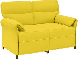 vidaXL Sof&aacute; De 2 Plazas 2 Plaza Amarillo Claro 138 X 83 X 95 Cm Tela Vidaxl