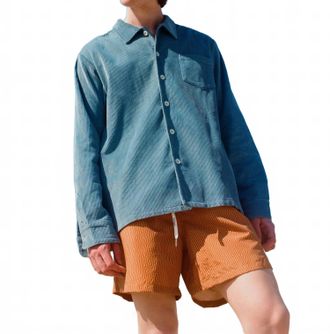 Bather Mens Swim Trunks In Amber Crescendo