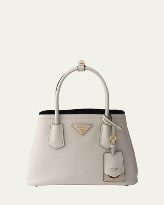 Prada Double Saffiano Leather Top-Handle Bag