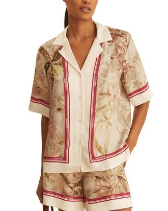 Reiss Santana Floral Stripe Top