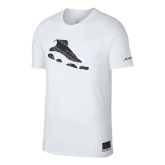 Nike Mens Nike Solid Color Pattern Printing Athleisure Casual Sports Short Sleeve White Black T-Shirt AR1274-100