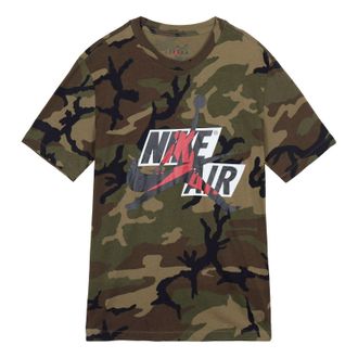 Nike Jordan Air Jordan Jumpman Classics Camo Camouflage Tee Olive Green CU2074-222