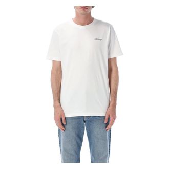 Off-white T-Shirts, male, White, Size: XL Metal Arrow Slim Tee