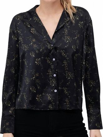 Go Silk Go Top Notch Blouse In Persian Paisley