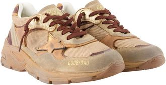 Golden Goose Womens Running Dad Sneakers - Golden Goose Deluxe Brand Leather Brown Calfskin Shoes