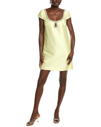 Badgley Mischka A-Line Beaded Scoop Cocktail Dress