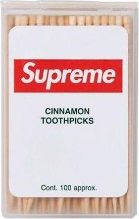 SUPREME Cinnamon Toothpick (Box Of 100) White Red SUP-FW23-123