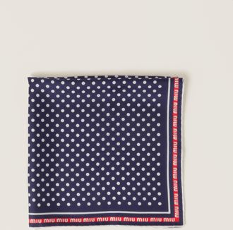 Miu Miu Printed twill scarf
