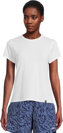 Brooks Luxe Short Sleeve Womens Clothing White : LG (US Womens 12-14), Polyester/Spandex