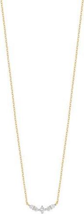 Carriere Jewelry Diamond Curved Bar Pendant Necklace - 0.06ct. in 14K Yellow Gold at Nordstrom Rack, Size 18