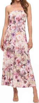 Ariella Tube Flare Maxi Dress In Multi