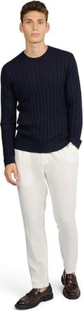 Onia Extra Fine Merino Wool Crewneck Sweater in Midnight at Nordstrom, Size X-Large
