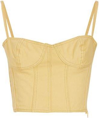 8 by YOOX ORGANIC COTTON DENIM BUSTIER