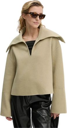 Nanushka Maxe Sweater - Dames - Zomerjassen - Beige - XS - Wol - Jassen