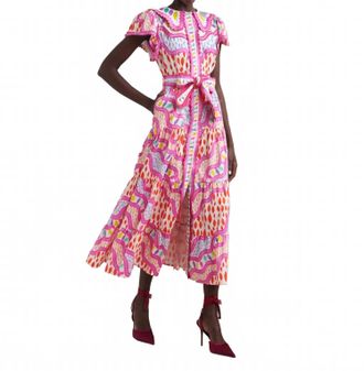 Celia B Omera Midi Dress In Pink