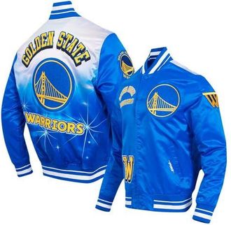 Pro Standard Mens Pro Standard Royal Golden State Warriors Sublimated Satin Full-Snap Jacket at Nordstrom, Size X-Large