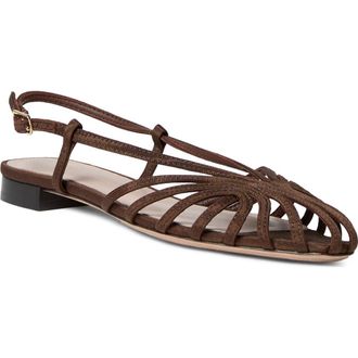 Loeffler Randall Devon Lattice Slingback Sandal in Chocolate at Nordstrom, Size 6.5