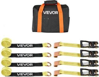 OEM Kit De Amarre De Calzo De Ruedas 50,8 X 3048 Mm, Correas De Amarre Para Rueda Con Gancho Plano, Resistencia A La Rotura De 4540 Kg, Carga De Trabajo D