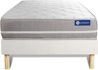 Actisom Actisom - Somier Blanco + Colch&oacute;n Con L&aacute;tex Y Espuma Viscoel&aacute;stica 90 X 190