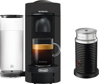 Nespresso VertuoPlus Coffee Machine & Aeroccino Frother Set in Black at Nordstrom
