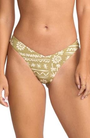 Billabong Lost On You V-Cut Bikini Bottoms in Green Tea at Nordstrom Rack, Size Medium