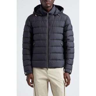 Moncler Arneb Hooded Down Jacket in Black at Nordstrom, Size 2