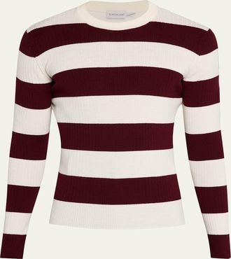 Moncler Mens Cotton Leather-Trim Straight Leg Trousers